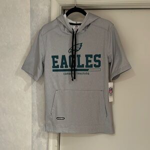 NWT - NFL Eagles Gray short sleeve light weight Hoodie - size S